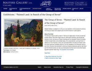 Painted land Masters Gallery exhibition June 2015