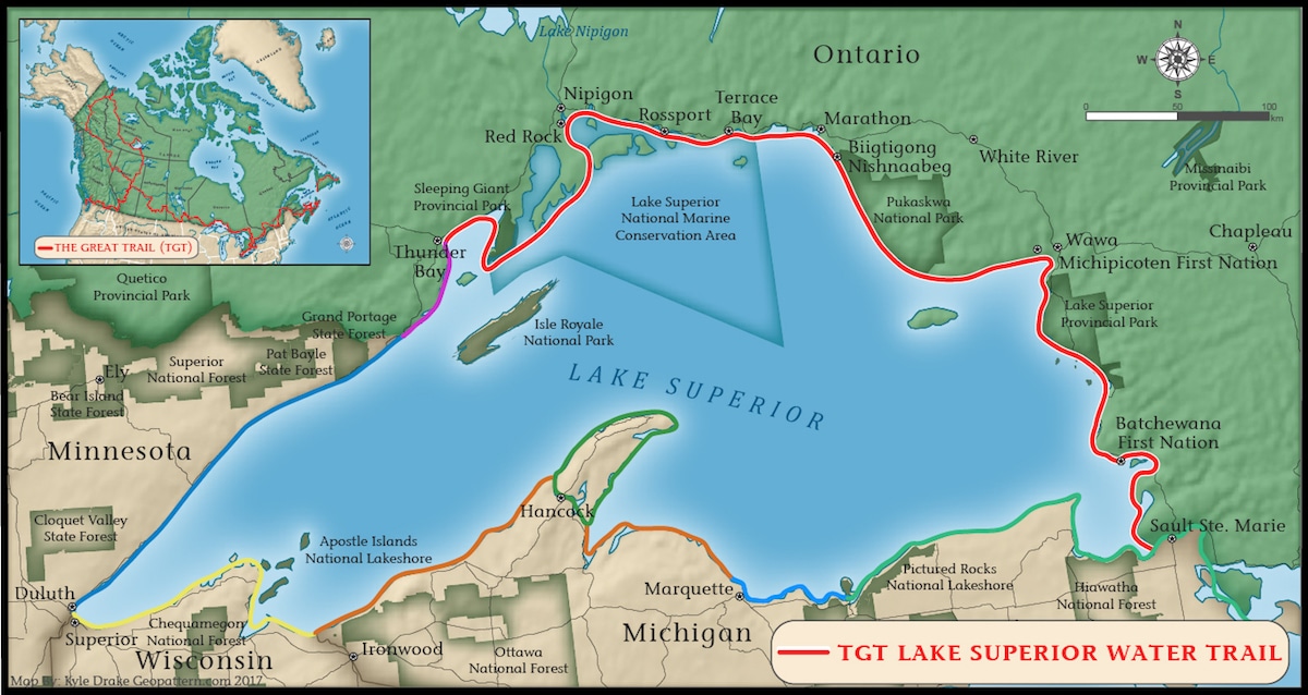 Lake Superior Water Trail Map